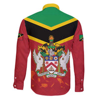 St Kitts and Nevis 42nd Independence Day Family Matching Off Shoulder Short Dress and Hawaiian Shirt Country Above Self LT01