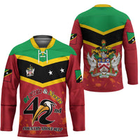St Kitts and Nevis 42nd Independence Day Hockey Jersey Country Above Self LT01