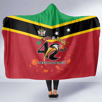 St Kitts and Nevis 42nd Independence Day Hooded Blanket Country Above Self - Wonder Print Shop
