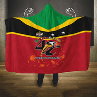 St Kitts and Nevis 42nd Independence Day Hooded Blanket Country Above Self - Wonder Print Shop