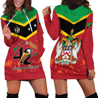 St Kitts and Nevis 42nd Independence Day Hoodie Dress Country Above Self LT01