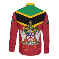 St Kitts and Nevis 42nd Independence Day Long Sleeve Button Shirt Country Above Self LT01