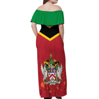 St Kitts and Nevis 42nd Independence Day Off Shoulder Maxi Dress Country Above Self LT01