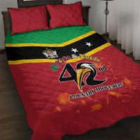 St Kitts and Nevis 42nd Independence Day Quilt Bed Set Country Above Self - Wonder Print Shop
