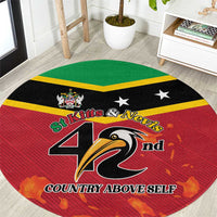 St Kitts and Nevis 42nd Independence Day Round Carpet Country Above Self - Wonder Print Shop