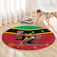 St Kitts and Nevis 42nd Independence Day Round Carpet Country Above Self - Wonder Print Shop