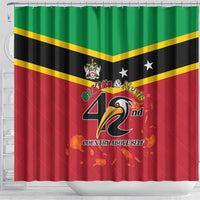 St Kitts and Nevis 42nd Independence Day Shower Curtain Country Above Self - Wonder Print Shop
