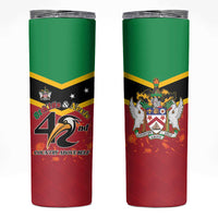 St Kitts and Nevis 42nd Independence Day Skinny Tumbler Country Above Self - Wonder Print Shop