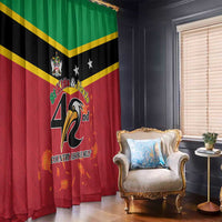 St Kitts and Nevis 42nd Independence Day Window Curtain Country Above Self - Wonder Print Shop