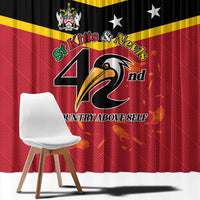St Kitts and Nevis 42nd Independence Day Window Curtain Country Above Self - Wonder Print Shop