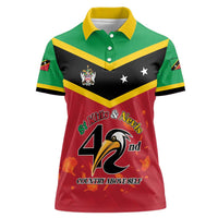 St Kitts and Nevis 42nd Independence Day Women Polo Shirt Country Above Self LT01