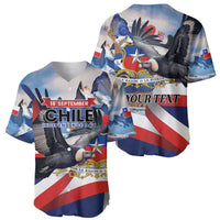 Personalized Chile Independence Day 18th September Baseball Jersey Andean Condor Flying - Wonder Print Shop