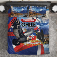 Chile Independence Day 18th September Bedding Set Andean Condor Flying - Wonder Print Shop