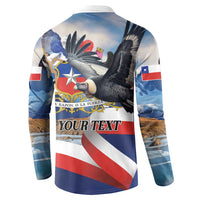 Personalized Chile Independence Day 18th September Button Sweatshirt Andean Condor Flying - Wonder Print Shop