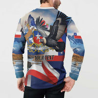 Personalized Chile Independence Day 18th September Button Sweatshirt Andean Condor Flying - Wonder Print Shop