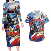 Personalized Chile Independence Day 18th September Couples Matching Long Sleeve Bodycon Dress and Hawaiian Shirt Andean Condor Flying - Wonder Print Shop