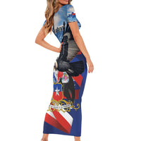 Personalized Chile Independence Day 18th September Family Matching Short Sleeve Bodycon Dress and Hawaiian Shirt Andean Condor Flying - Wonder Print Shop