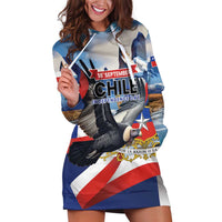 Personalized Chile Independence Day 18th September Hoodie Dress Andean Condor Flying - Wonder Print Shop