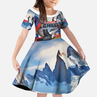 Personalized Chile Independence Day 18th September Kid Short Sleeve Dress Andean Condor Flying - Wonder Print Shop