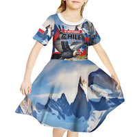Personalized Chile Independence Day 18th September Kid Short Sleeve Dress Andean Condor Flying - Wonder Print Shop