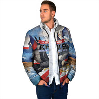 Personalized Chile Independence Day 18th September Padded Jacket Andean Condor Flying - Wonder Print Shop