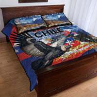 Chile Independence Day 18th September Quilt Bed Set Andean Condor Flying - Wonder Print Shop