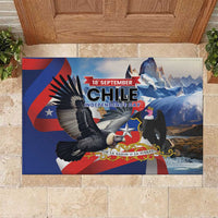 Chile Independence Day 18th September Rubber Doormat Andean Condor Flying - Wonder Print Shop