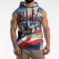 Personalized Chile Independence Day 18th September Sleeveless Hoodie Andean Condor Flying - Wonder Print Shop