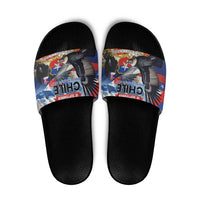 Chile Independence Day 18th September Slide Sandals Andean Condor Flying - Wonder Print Shop