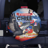 Chile Independence Day 18th September Spare Tire Cover Andean Condor Flying - Wonder Print Shop