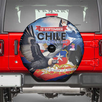 Chile Independence Day 18th September Spare Tire Cover Andean Condor Flying - Wonder Print Shop