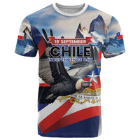 Personalized Chile Independence Day 18th September T Shirt Andean Condor Flying - Wonder Print Shop