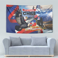 Chile Independence Day 18th September Tapestry Andean Condor Flying - Wonder Print Shop
