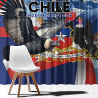 Chile Independence Day 18th September Window Curtain Andean Condor Flying - Wonder Print Shop