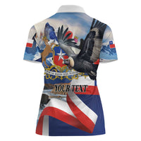 Personalized Chile Independence Day 18th September Women Polo Shirt Andean Condor Flying - Wonder Print Shop