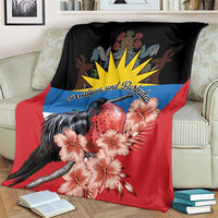 Antigua and Barbuda Blanket Magnificent Frigatebird Hibiscus