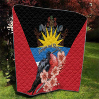 Antigua and Barbuda Quilt Magnificent Frigatebird Hibiscus - Wonder Print Shop