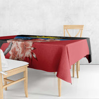 Antigua and Barbuda Tablecloth Magnificent Frigatebird Hibiscus - Wonder Print Shop