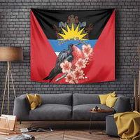 Antigua and Barbuda Tapestry Magnificent Frigatebird Hibiscus - Wonder Print Shop