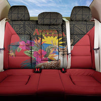 Antigua and Barbuda Back Car Seat Cover Fallow Deer Tropical Bouquet - Wonder Print Shop