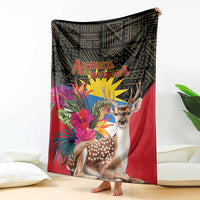 Antigua and Barbuda Blanket Fallow Deer Tropical Bouquet