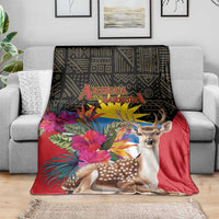 Antigua and Barbuda Blanket Fallow Deer Tropical Bouquet