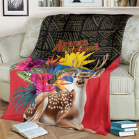 Antigua and Barbuda Blanket Fallow Deer Tropical Bouquet