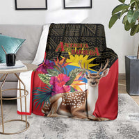 Antigua and Barbuda Blanket Fallow Deer Tropical Bouquet