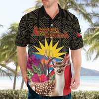 Personalized Antigua and Barbuda Hawaiian Shirt Fallow Deer Tropical Bouquet - Wonder Print Shop