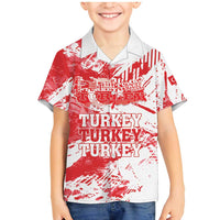 Personalised Turkey Family Matching Mermaid Dress and Hawaiian Shirt Turkiye Map Unique Grunge - Wonder Print Shop