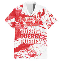 Personalised Turkey Family Matching Off The Shoulder Long Sleeve Dress and Hawaiian Shirt Turkiye Map Unique Grunge - Wonder Print Shop