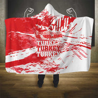 Turkey Hooded Blanket Turkiye Map Unique Grunge