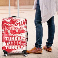 Turkey Luggage Cover Turkiye Map Unique Grunge - Wonder Print Shop