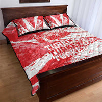 Turkey Quilt Bed Set Turkiye Map Unique Grunge - Wonder Print Shop